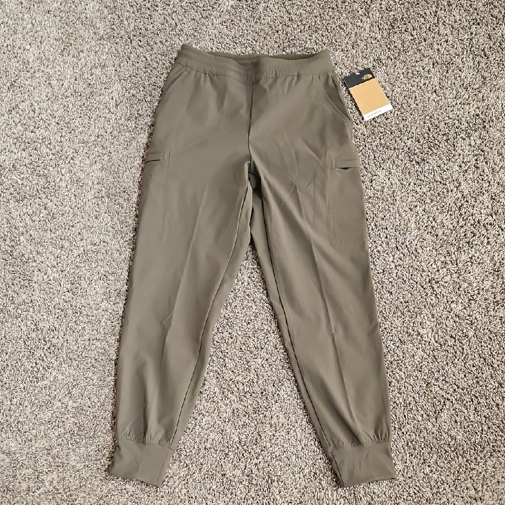 The North Face Green Joggers Elastic Waistband Tapered Leg
